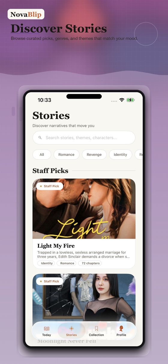 Stories library with Staff Picks